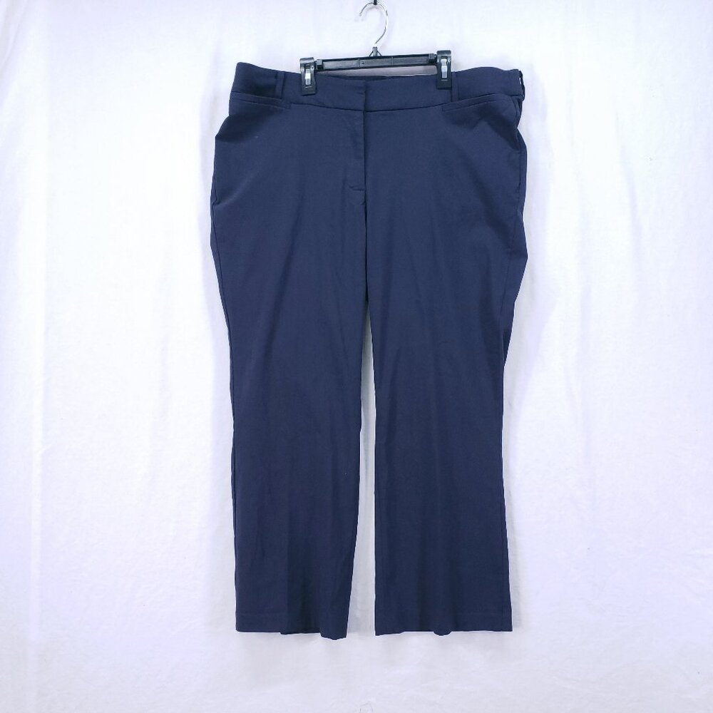 Lane Bryant Navy Blue Stretch Tailored Dress Pants Work Business Plus Size 18R